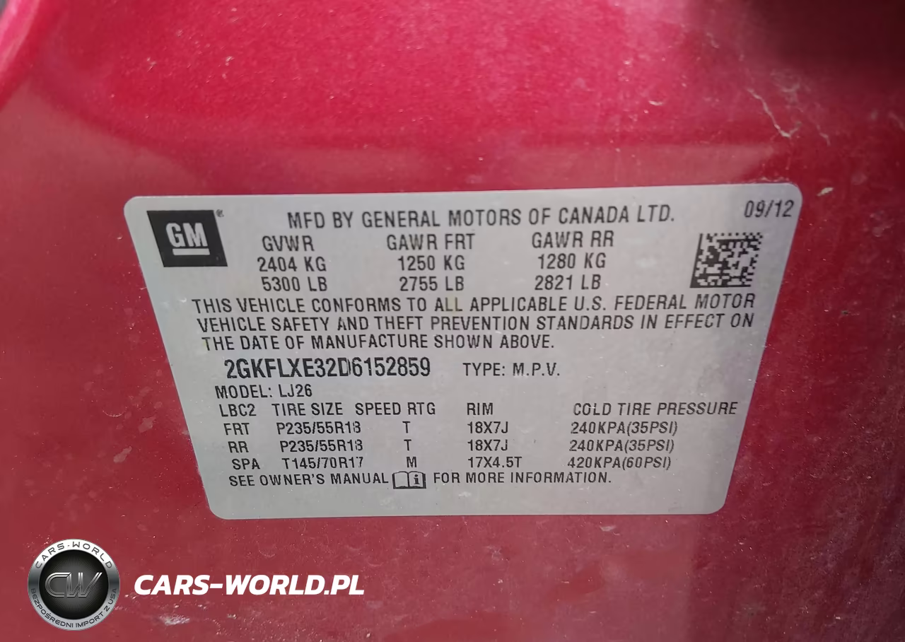 2013 GMC Terrain Slt-2 VIN:2GKFLXE32D6152859 - 9