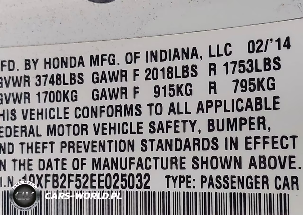2014 Honda Civic Lx VIN:19XFB2F52EE025032 - 9