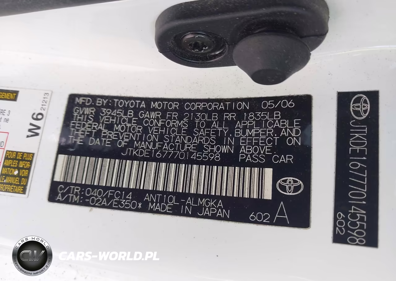 2007 Scion Tc VIN:JTKDE167770145598 - 9