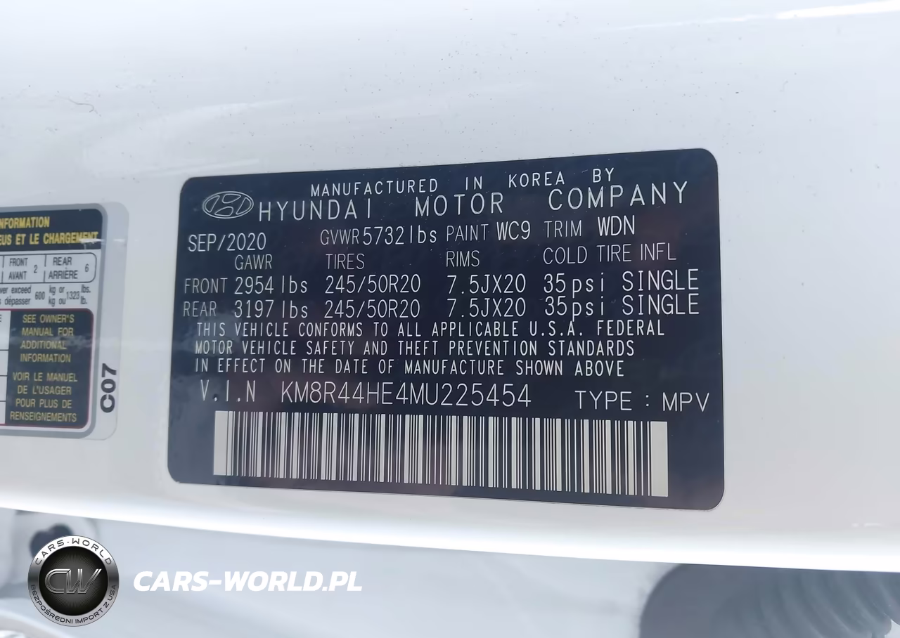 2021 Hyundai Palisade Sel VIN:KM8R44HE4MU225454 - 9
