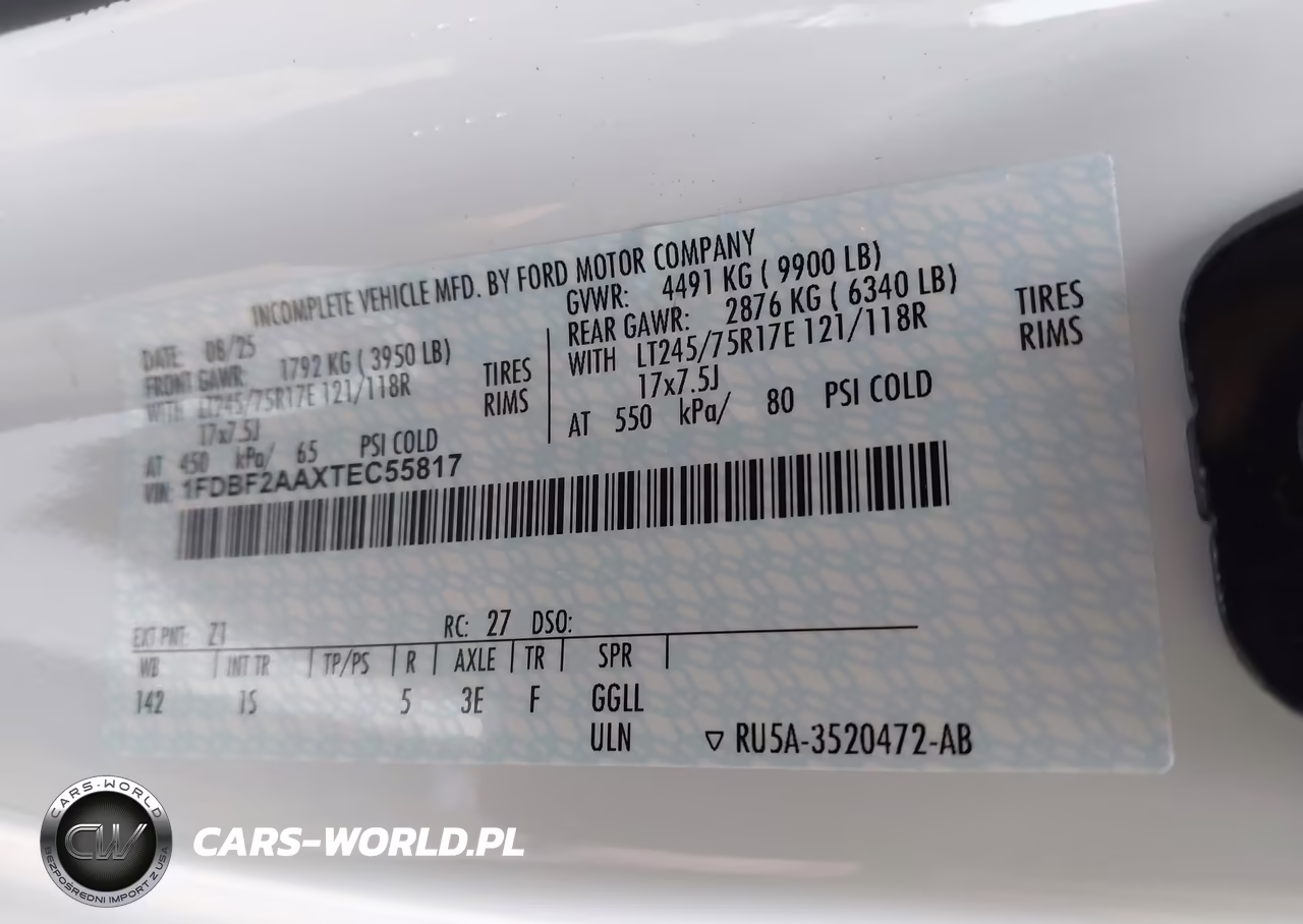 2026 Ford F-250 Xl VIN:1FDBF2AAXTEC55817 - 9