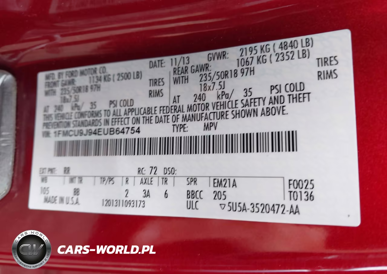 2014 Ford Escape Titanium VIN:1FMCU9J94EUB64754 - 9