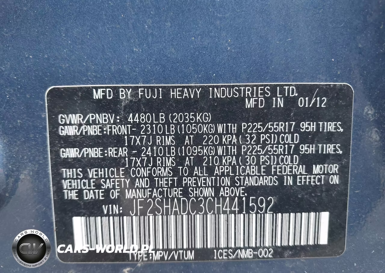 2012 Subaru Forester 2.5X Premium VIN:JF2SHADC3CH441592 - 9