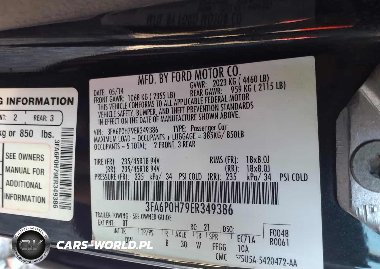 2014 Ford Fusion Se VIN:3FA6P0H79ER349386 - 9
