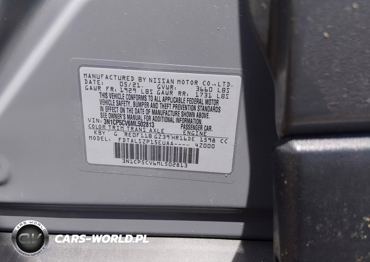 2021 Nissan Kicks Sv Xtronic Cvt VIN:3N1CP5CV6ML502813 - 9
