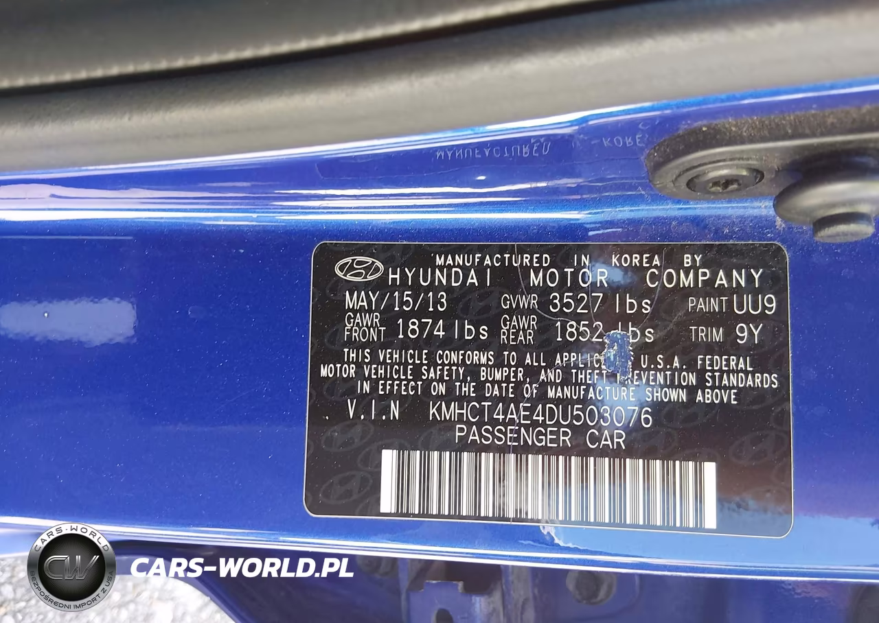 2013 Hyundai Accent Gls VIN:KMHCT4AE4DU503076 - 9