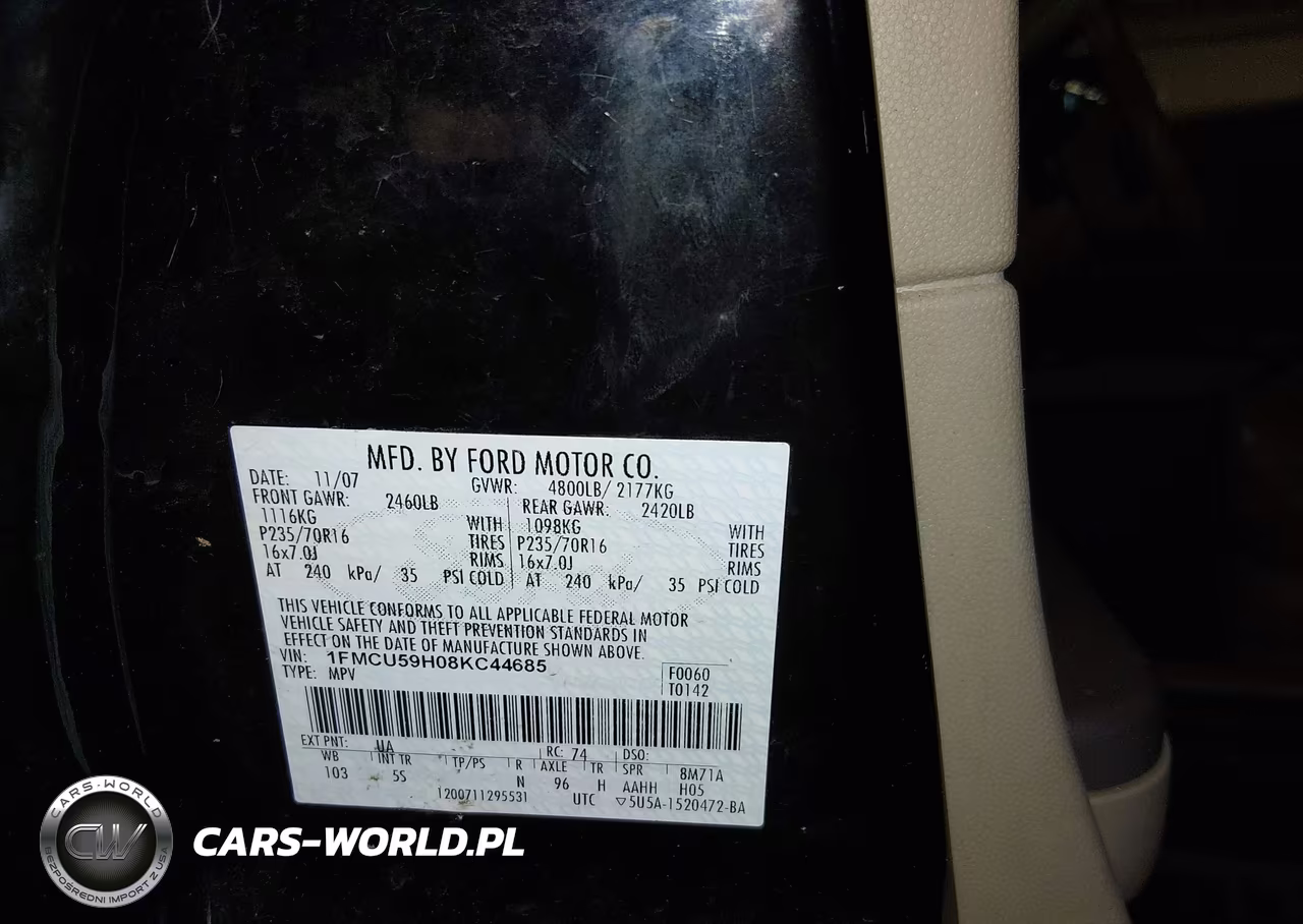 2008 Ford Escape Hybrid VIN:1FMCU59H08KC44685 - 9