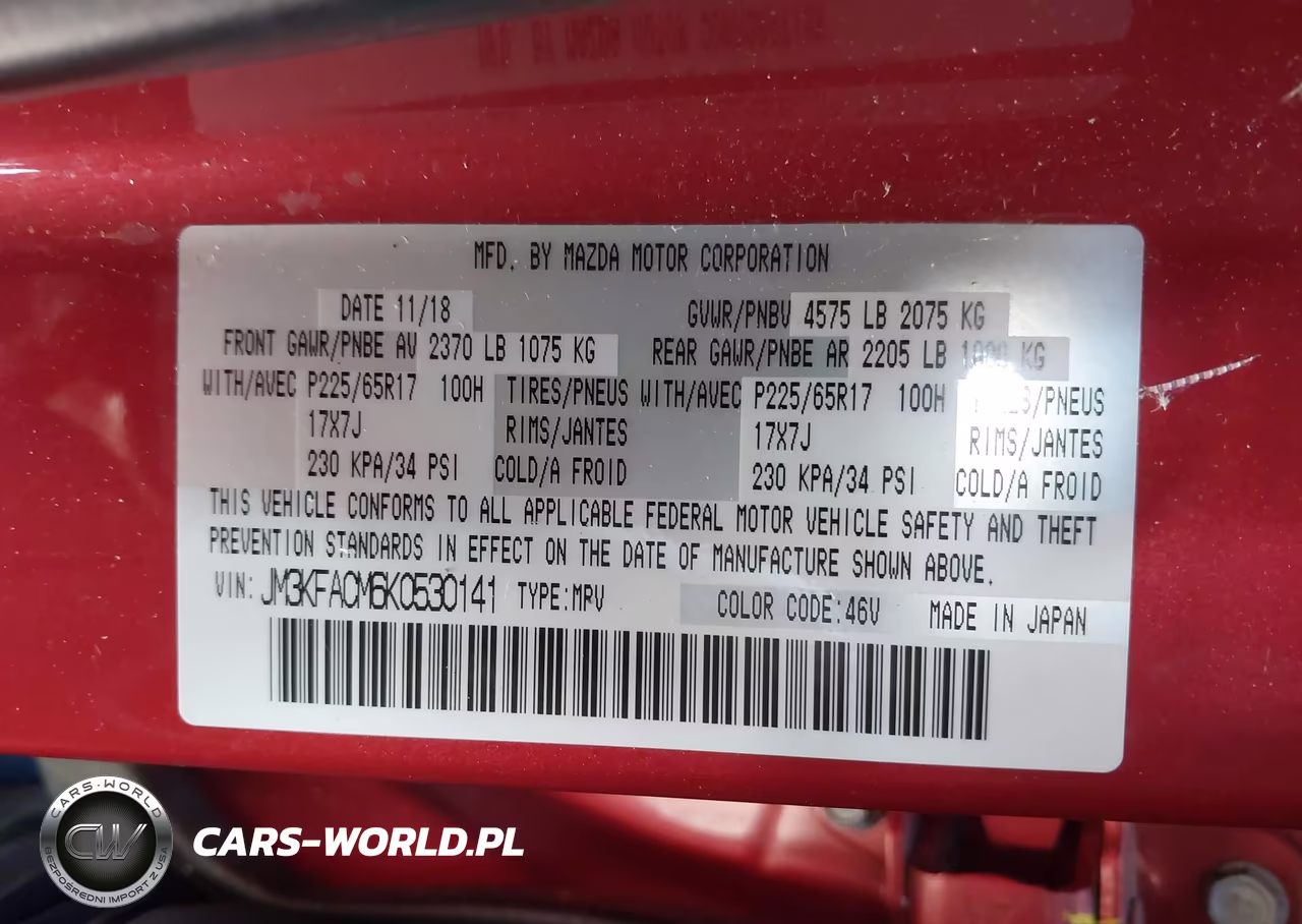 2019 Mazda Cx-5 Touring VIN:JM3KFACM6K0530141 - 9