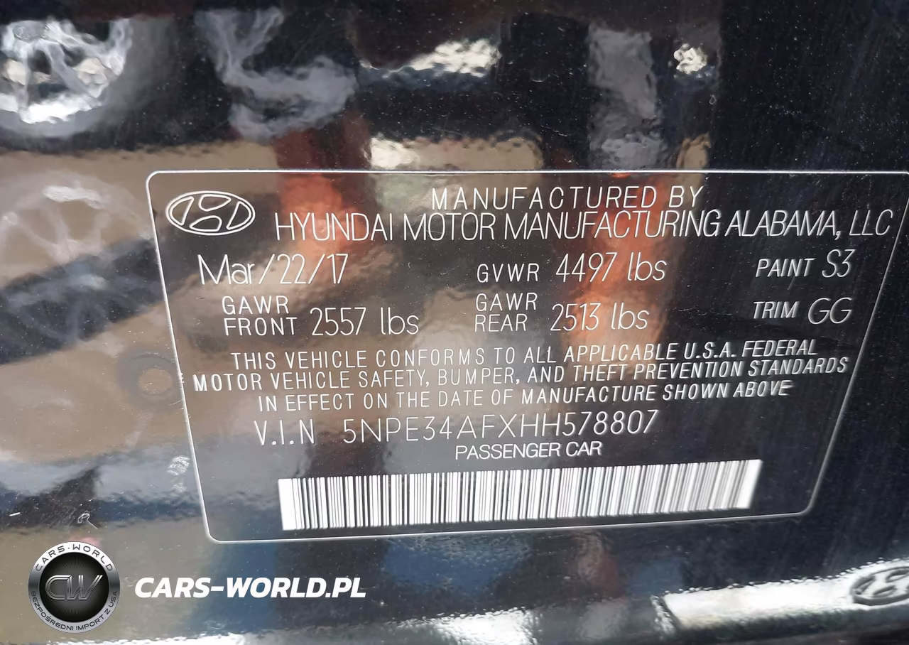 2017 Hyundai Sonata Limited VIN:5NPE34AFXHH578807 - 9