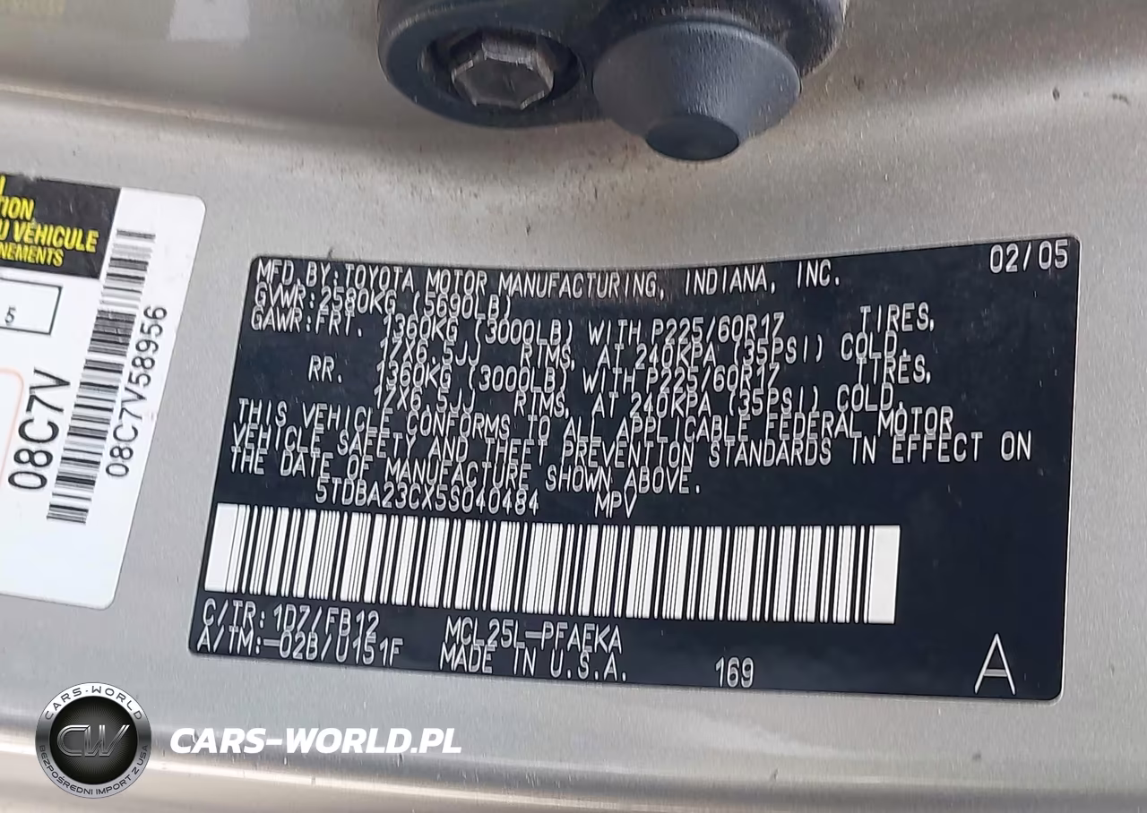 2005 Toyota Sienna Le VIN:5TDBA23CX5S040484 - 9