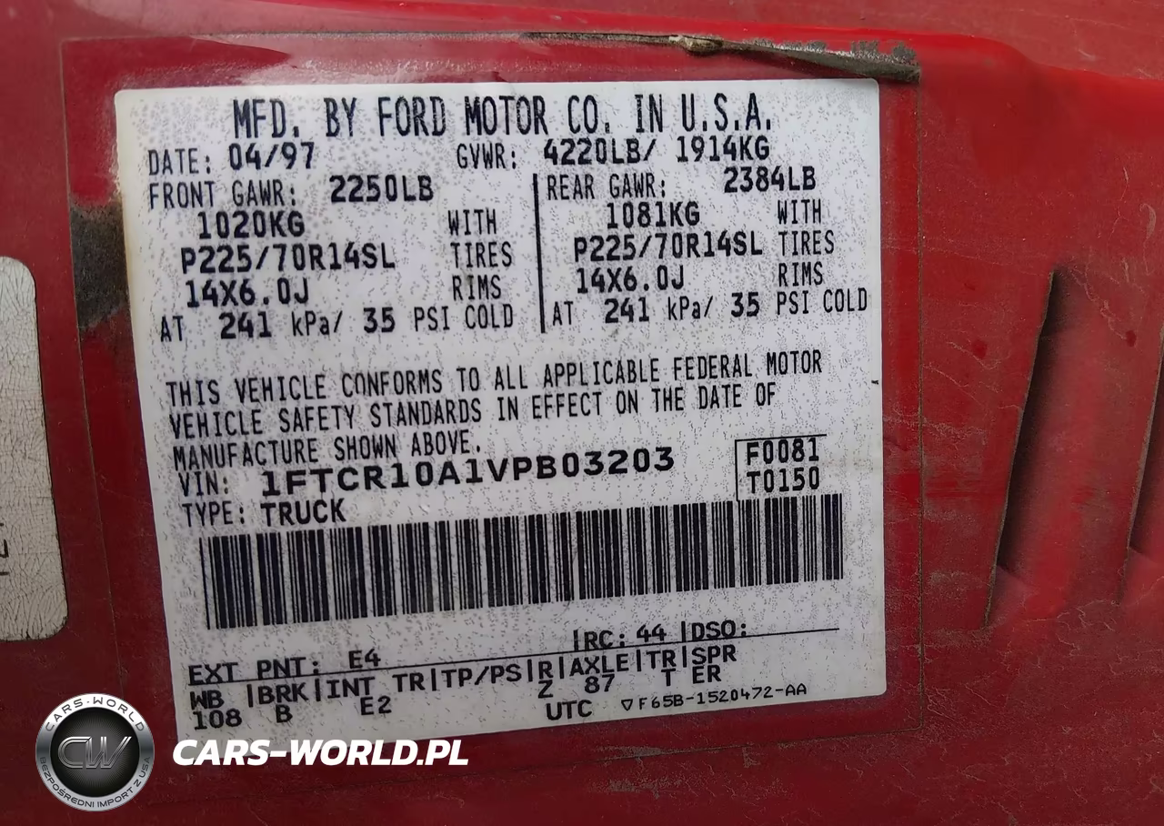 1997 Ford Ranger Splash-Xl-Xlt VIN:1FTCR10A1VPB03203 - 9