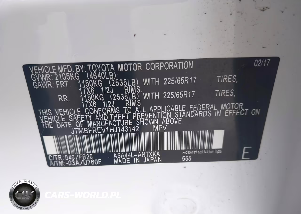 2017 Toyota Rav4 Le VIN:JTMBFREV1HJ143142 - 9