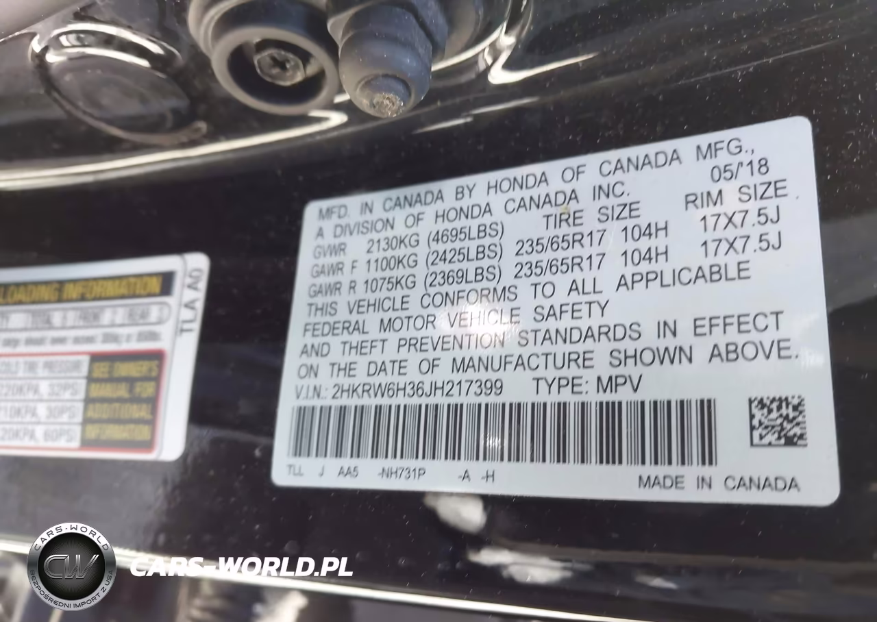 2018 Honda Cr-V Lx VIN:2HKRW6H36JH217399 - 9