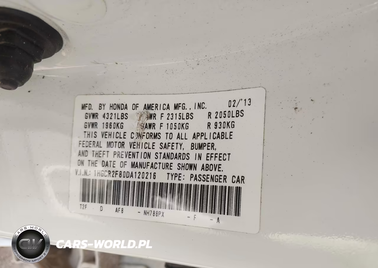 2013 Honda Accord Ex-L VIN:1HGCR2F80DA120216 - 9