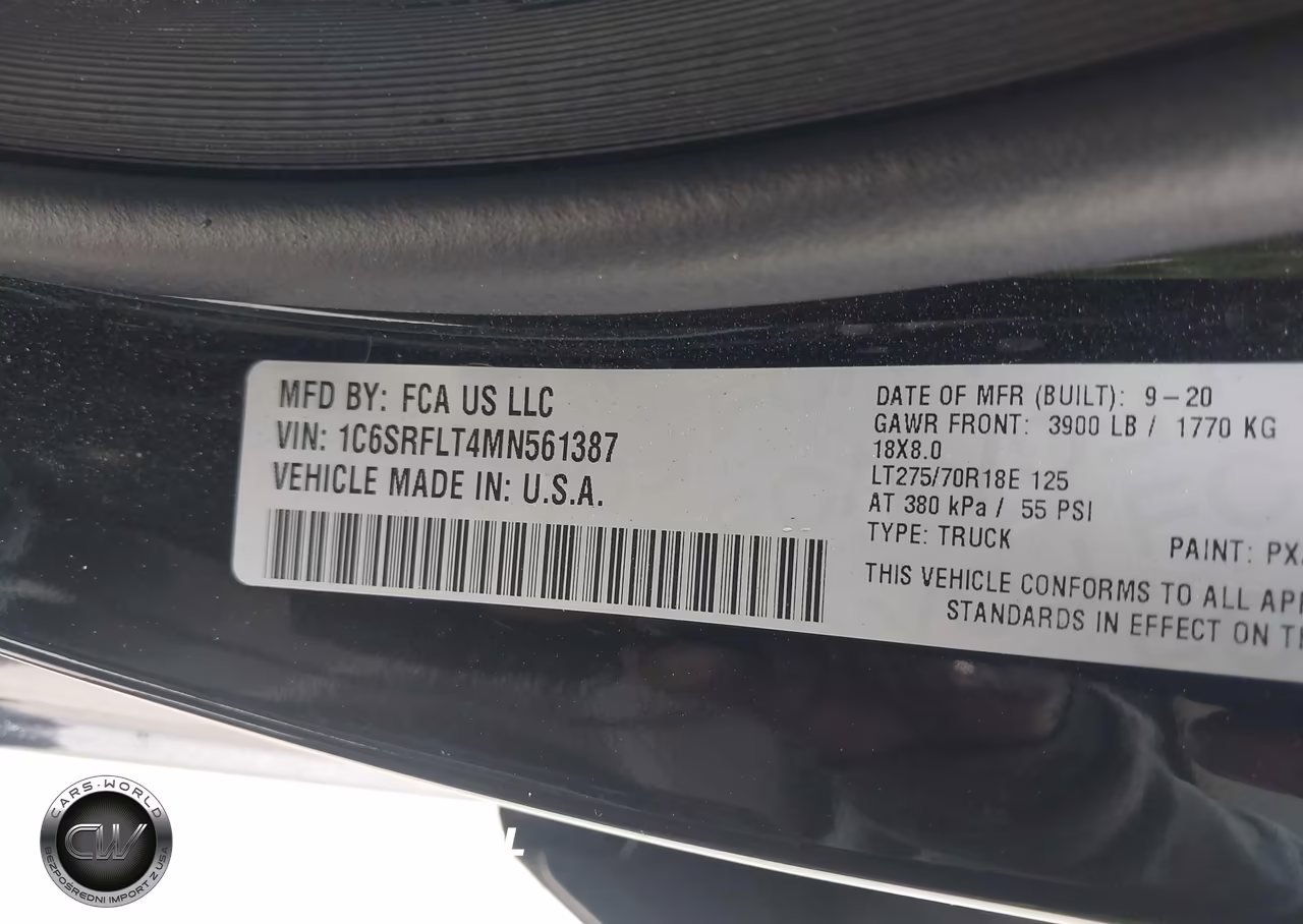2021 Ram 1500 Rebel 4X4 5'7 Box VIN:1C6SRFLT4MN561387 - 9