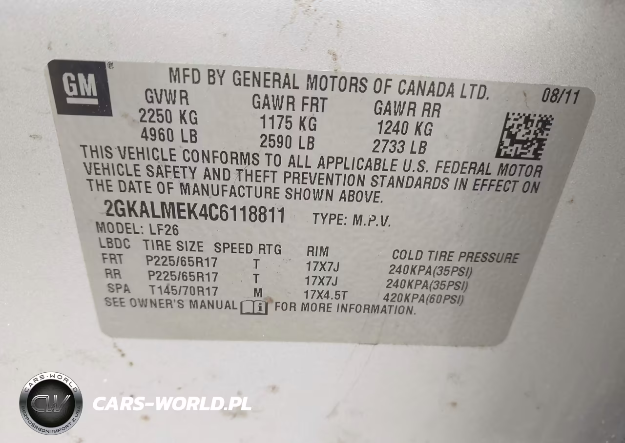 2012 GMC Terrain Sle-1 VIN:2GKALMEK4C6118811 - 9