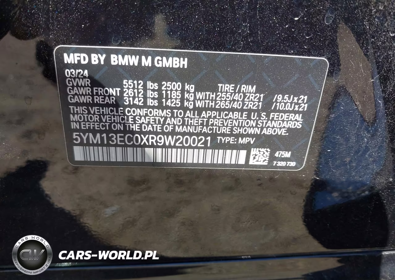 2024 BMW X3 M VIN:5YM13EC0XR9W20021 - 9