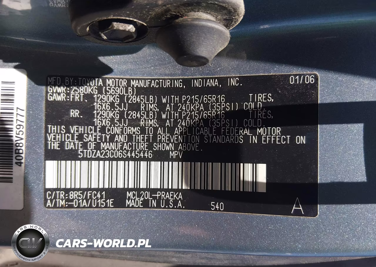2006 Toyota Sienna Le VIN:5TDZA23C06S445446 - 9