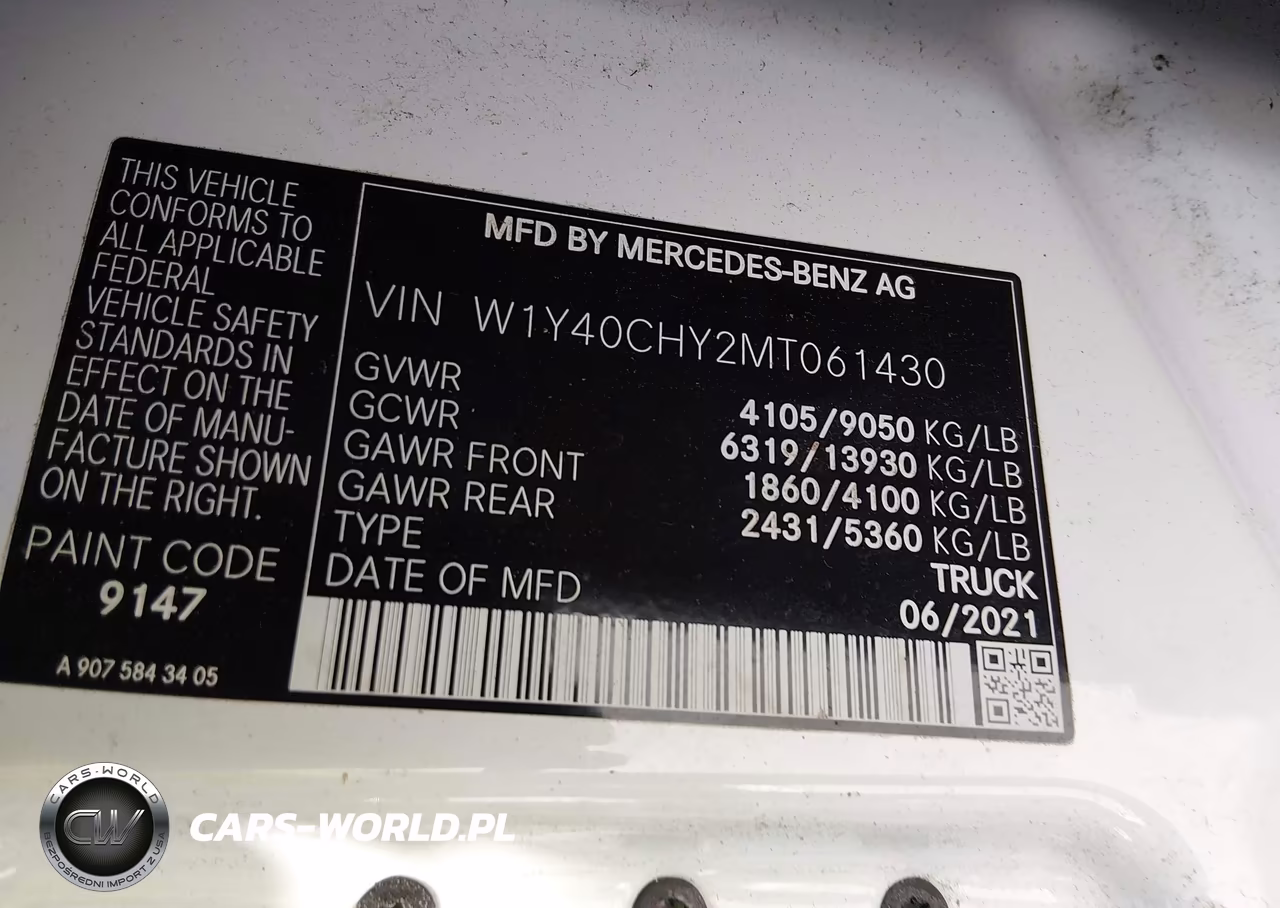 2021 Mercedes-Benz Sprinter 2500 High Roof I4 VIN:W1Y40CHY2MT061430 - 9