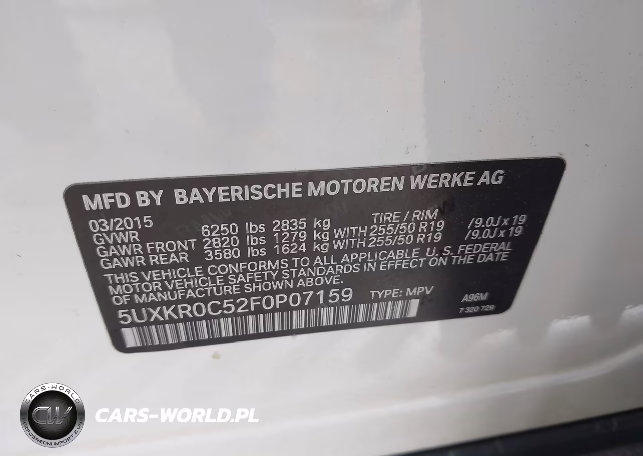 2015 BMW X5 xDrive35I VIN:5UXKR0C52F0P07159 - 9