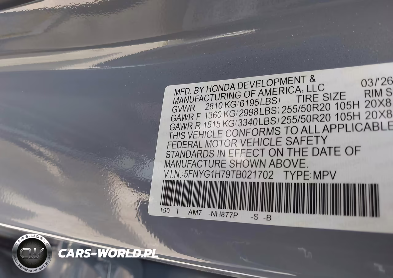 2026 Honda Pilot Touring-Touring Blackout VIN:5FNYG1H79TB021702 - 9