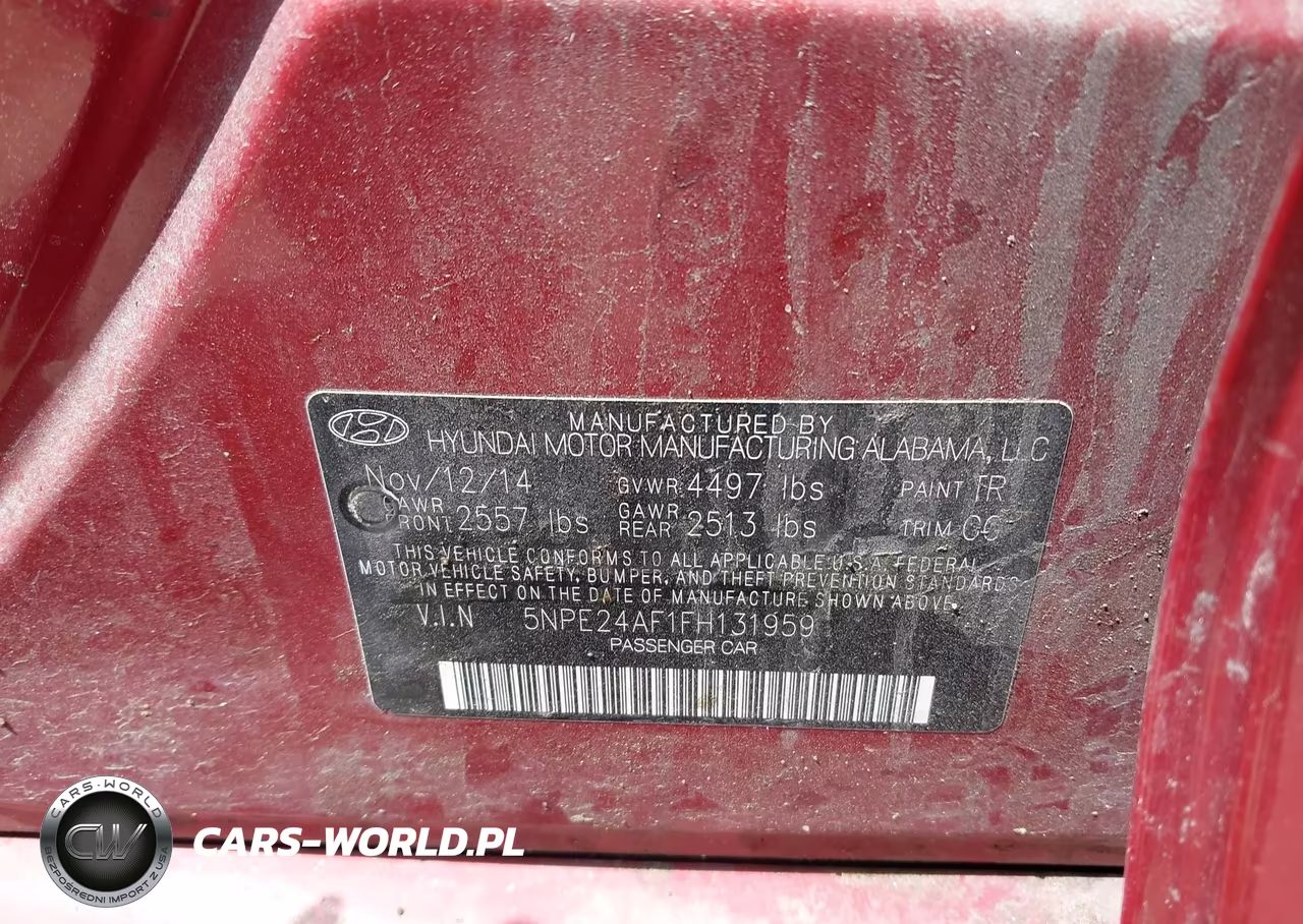 2015 Hyundai Sonata Se VIN:5NPE24AF1FH131959 - 7