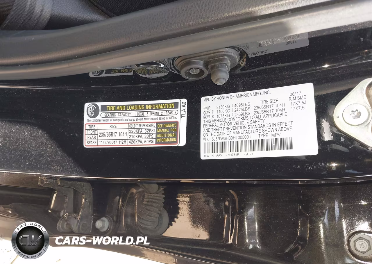 2017 Honda Cr-V Lx VIN:5J6RW6H39HL005001 - 9