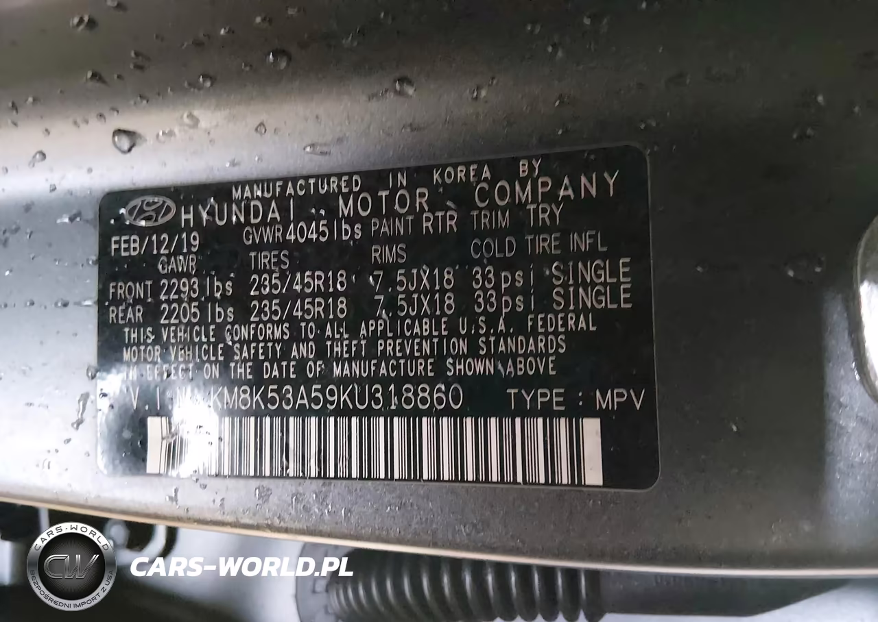 2019 Hyundai Kona Iron Man VIN:KM8K53A59KU318860 - 9