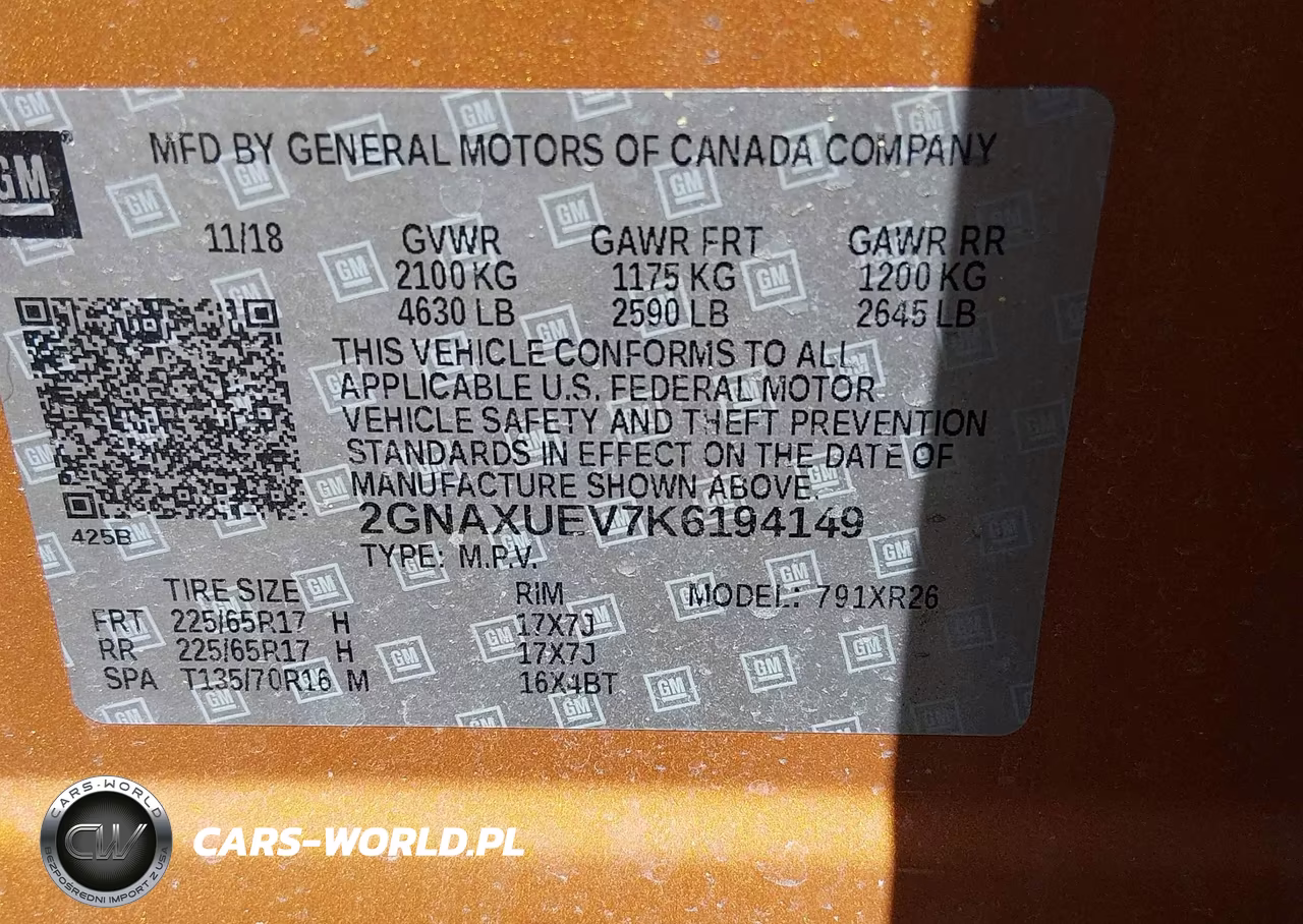 2019 Chevrolet Equinox Lt VIN:2GNAXUEV7K6194149 - 9