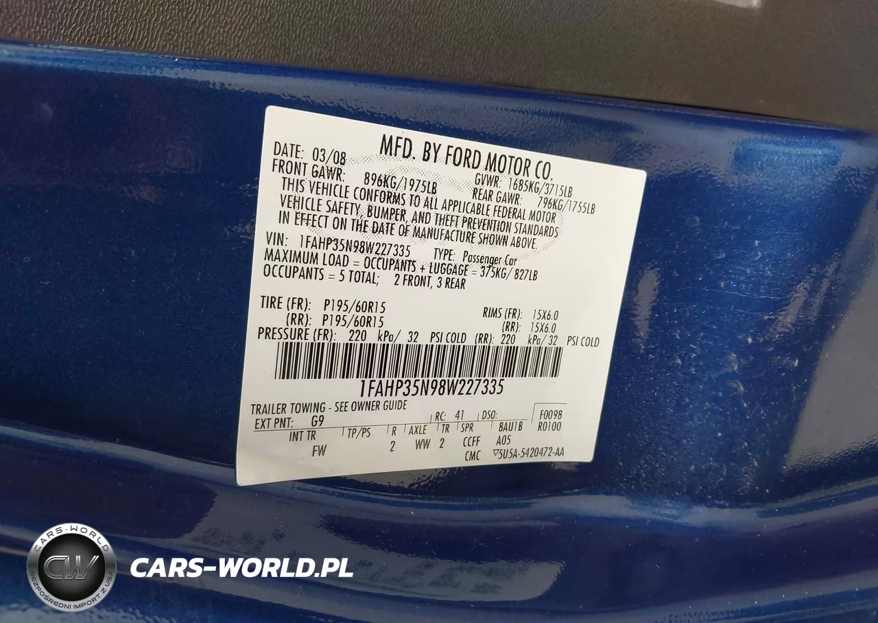 2008 Ford Focus Se-Ses VIN:1FAHP35N98W227335 - 9