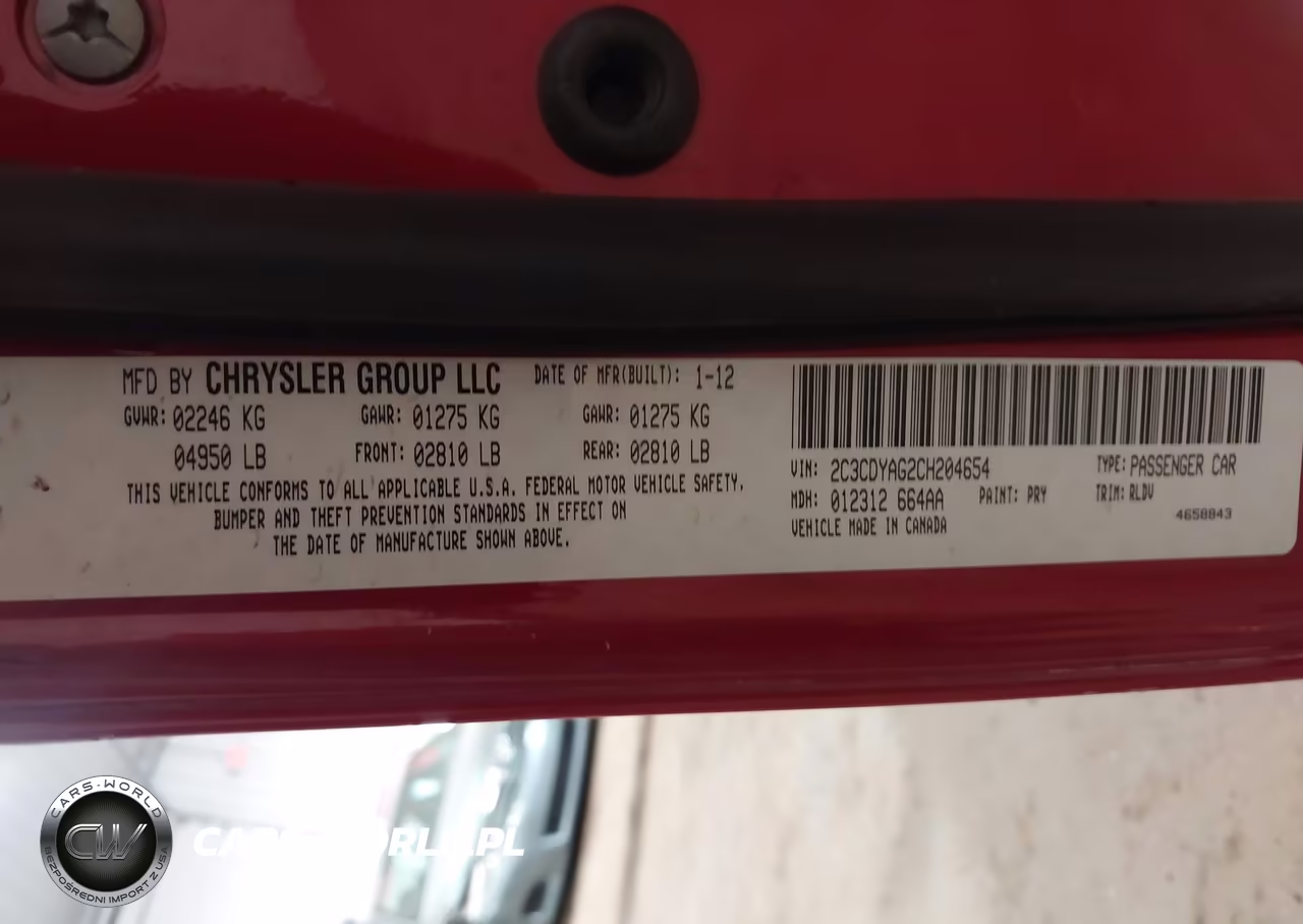 2012 Dodge Challenger Sxt VIN:2C3CDYAG2CH204654 - 9
