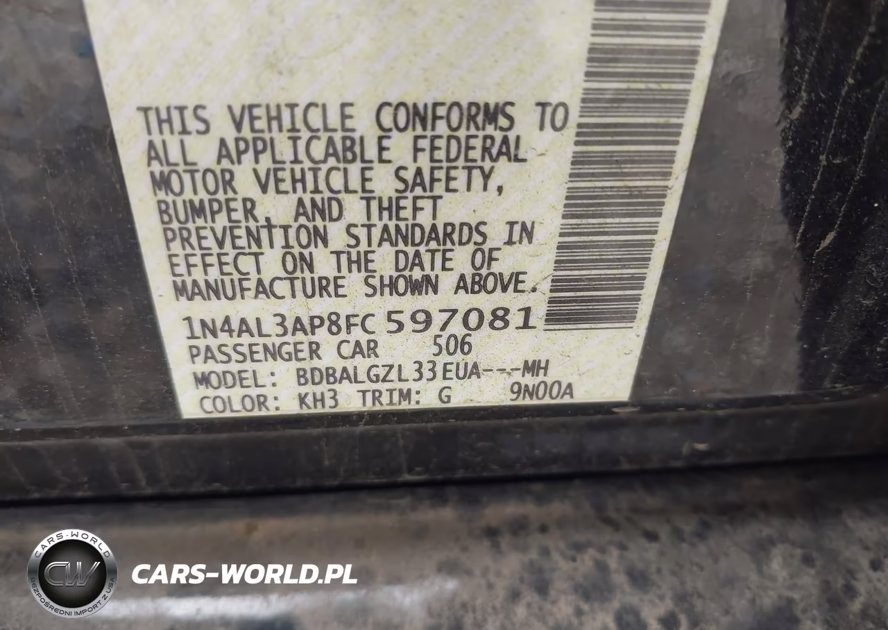 2015 Nissan Altima 2.5 S VIN:1N4AL3AP8FC597081 - 9