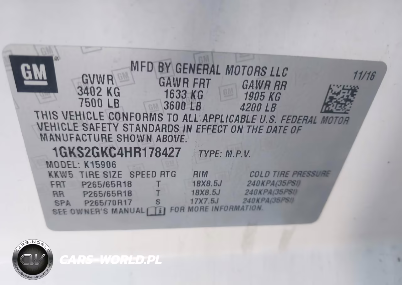 2017 GMC Yukon Xl Slt VIN:1GKS2GKC4HR178427 - 9