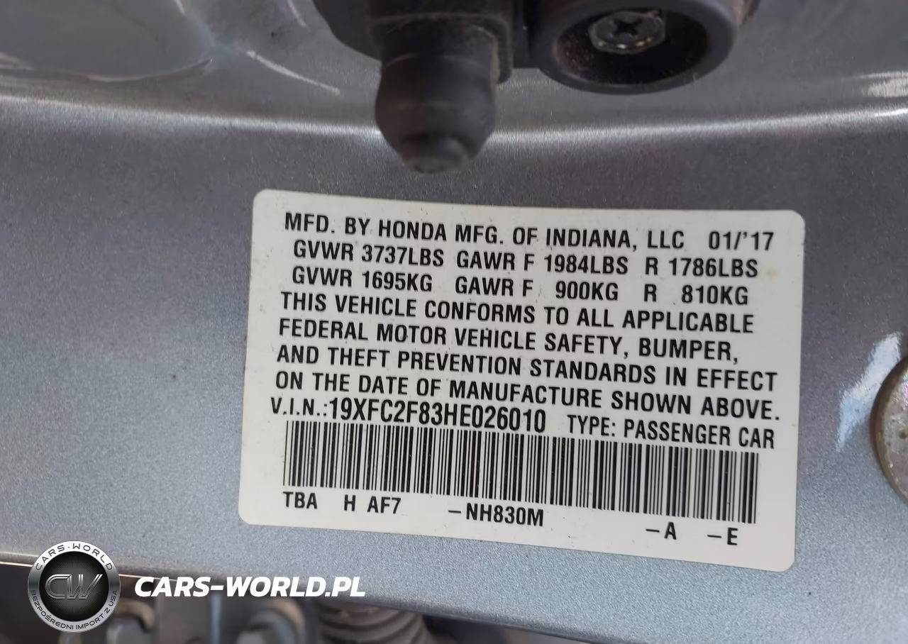 2017 Honda Civic Ex VIN:19XFC2F83HE026010 - 9
