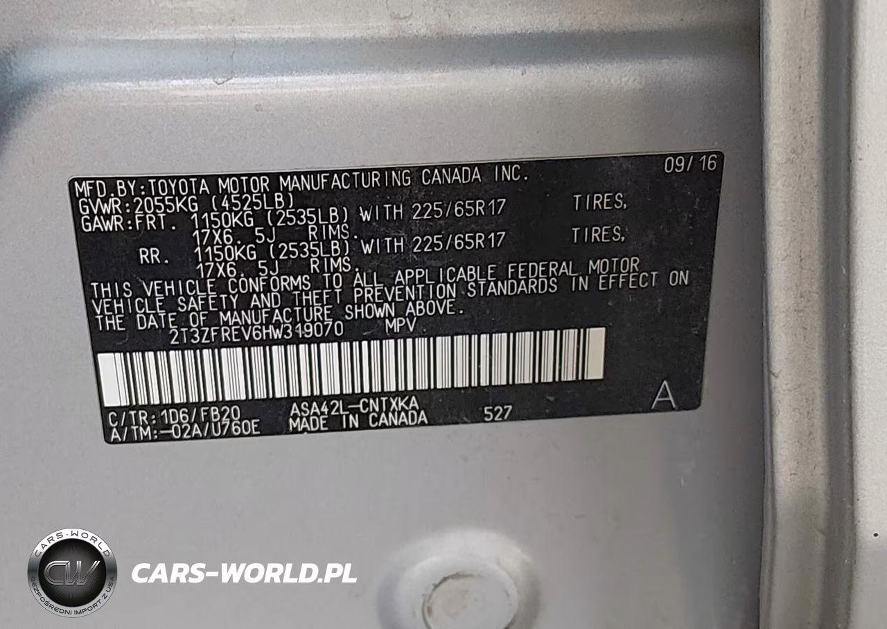 2017 Toyota Rav4 Le VIN:2T3ZFREV6HW319070 - 9
