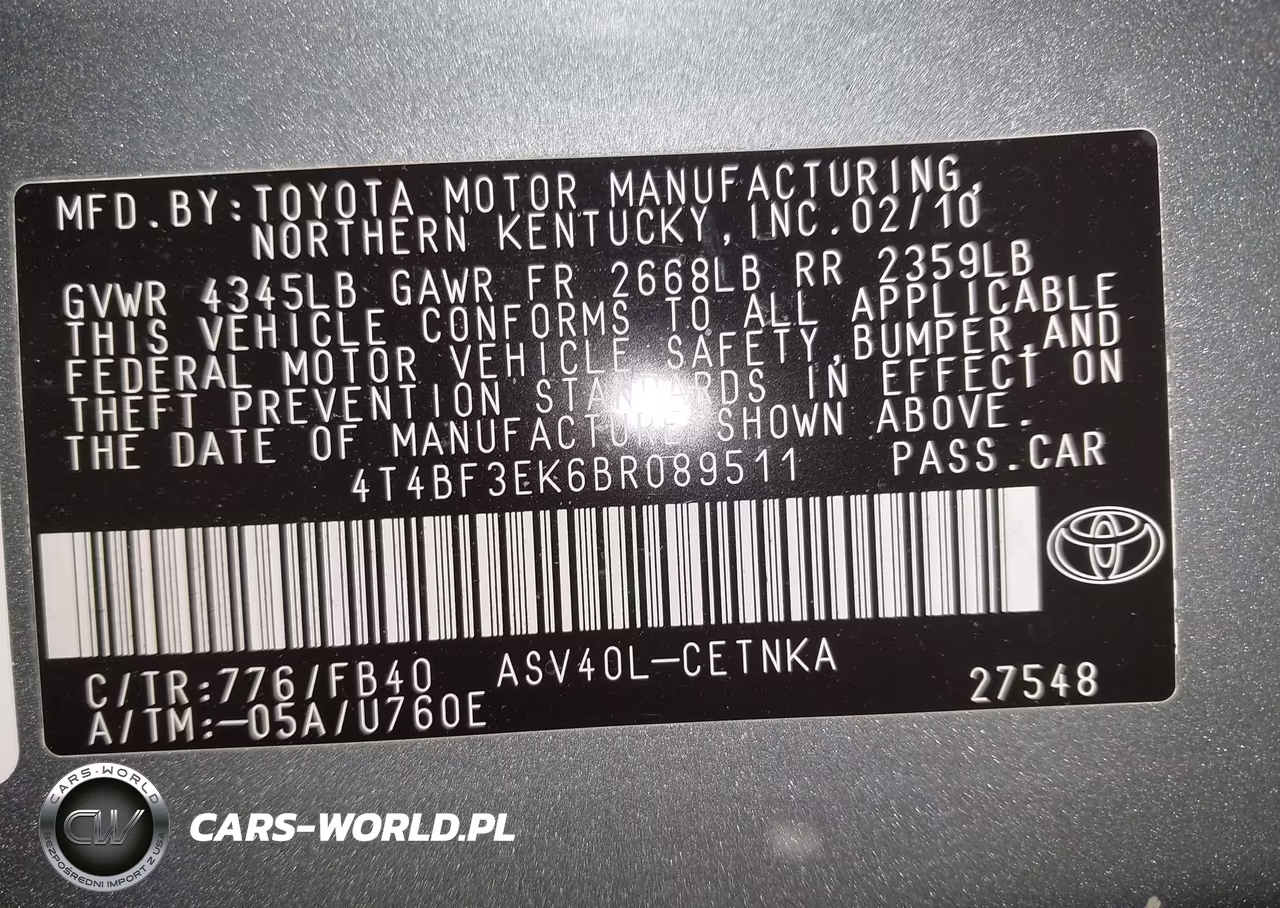 2011 Toyota Camry Le VIN:4T4BF3EK6BR089511 - 9