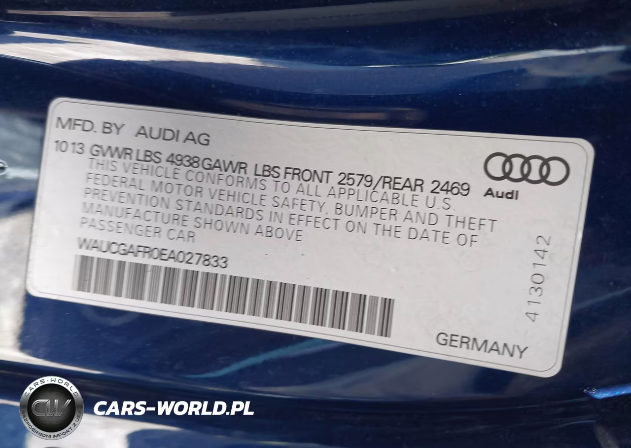 2014 Audi S5 3.0T Premium Plus VIN:WAUCGAFR0EA027833 - 9