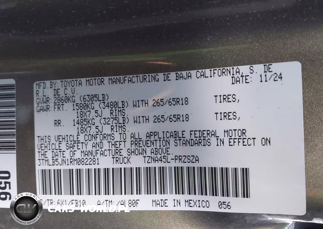 2024 Toyota Tacoma Limited VIN:3TMLB5JN1RM082281 - 9