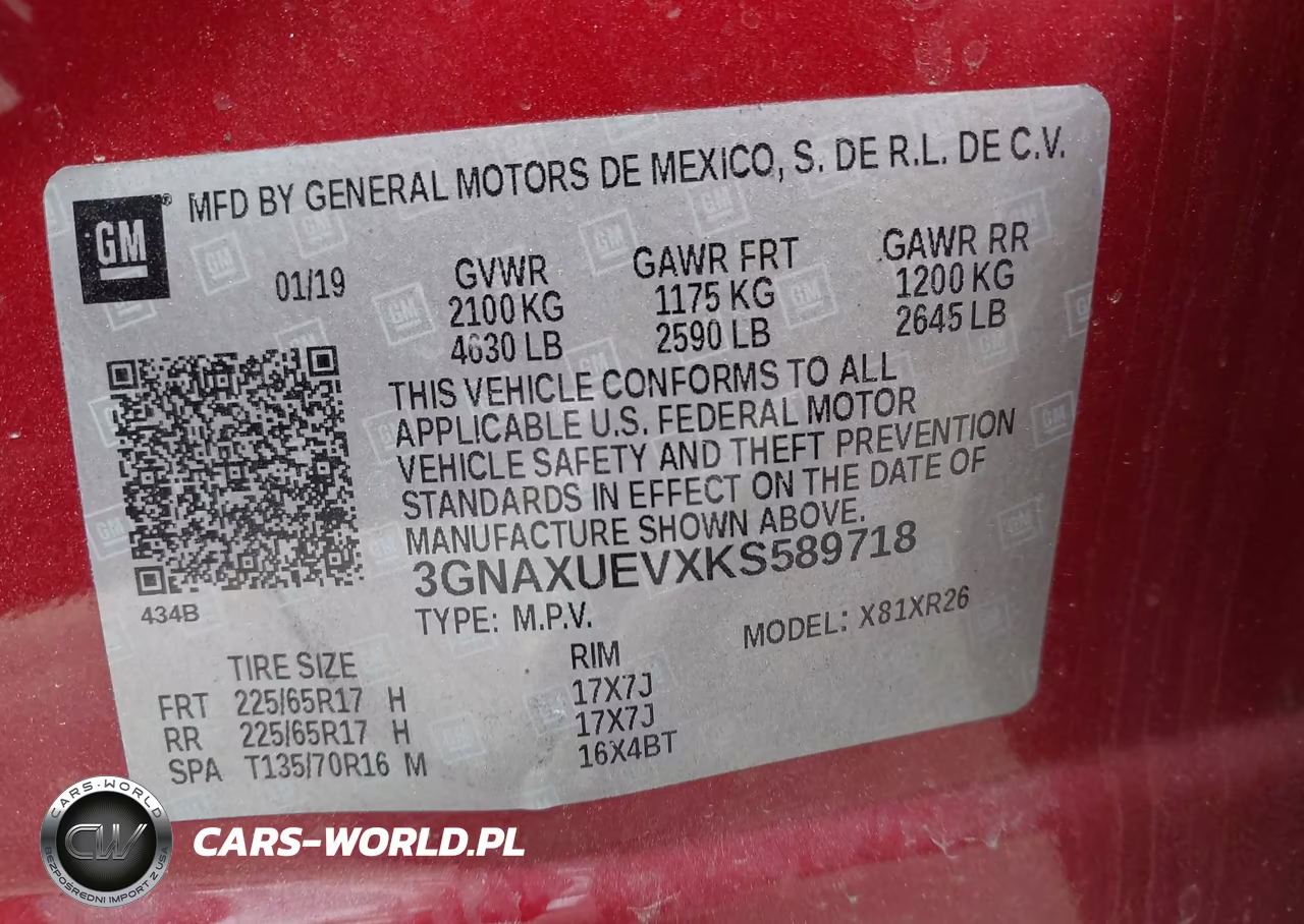 2019 Chevrolet Equinox Lt VIN:3GNAXUEVXKS589718 - 9
