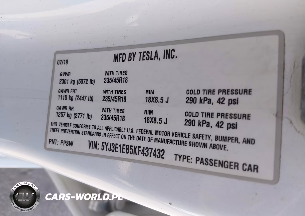 2019 Tesla Model 3 Long Range-Performance VIN:5YJ3E1EB5KF437432 - 9