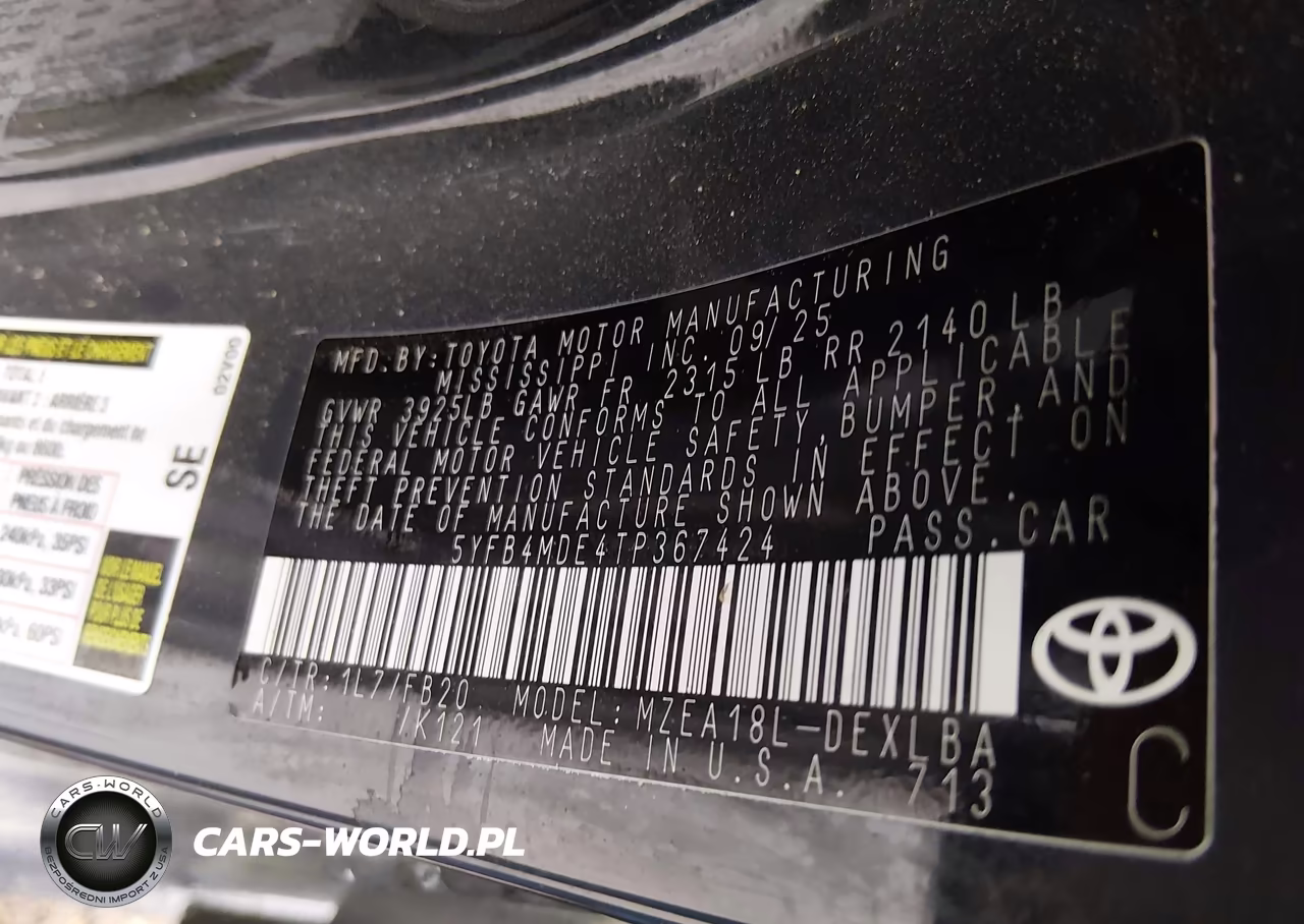 2026 Toyota Corolla Le VIN:5YFB4MDE4TP367424 - 9