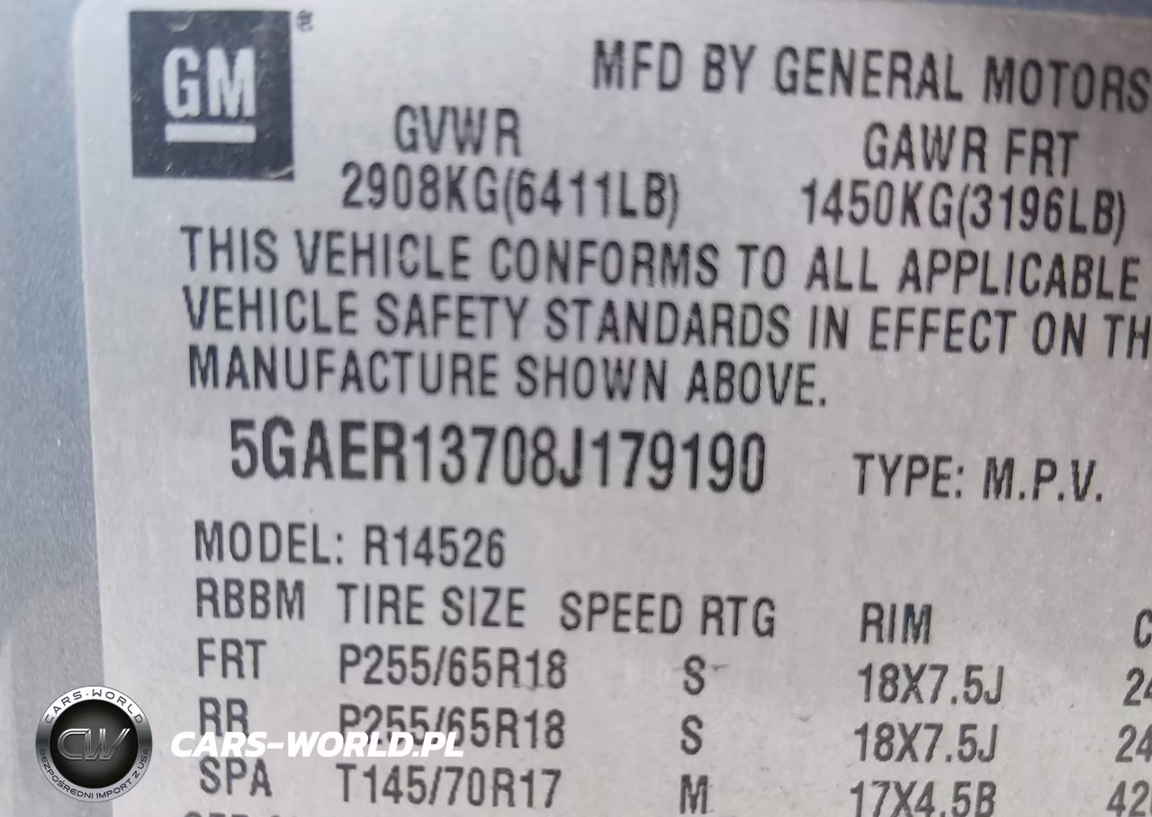 2008 Buick Enclave Cx VIN:5GAER13708J179190 - 9