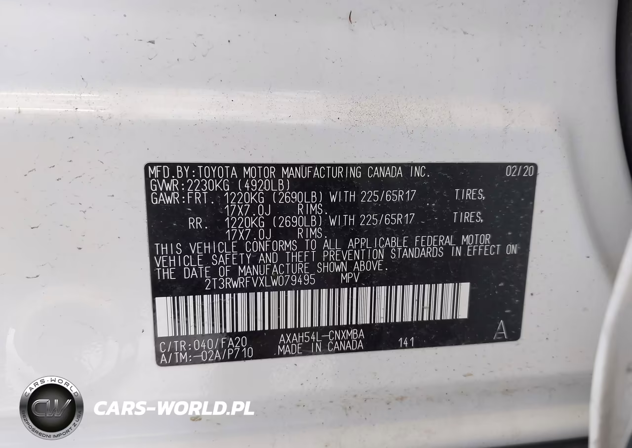 2020 Toyota Rav4 Hybrid Xle VIN:2T3RWRFVXLW079495 - 9