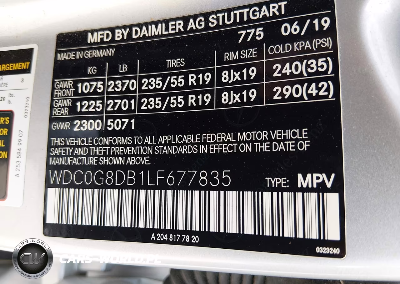 2020 Mercedes-Benz Glc 300 VIN:WDC0G8DB1LF677835 - 9