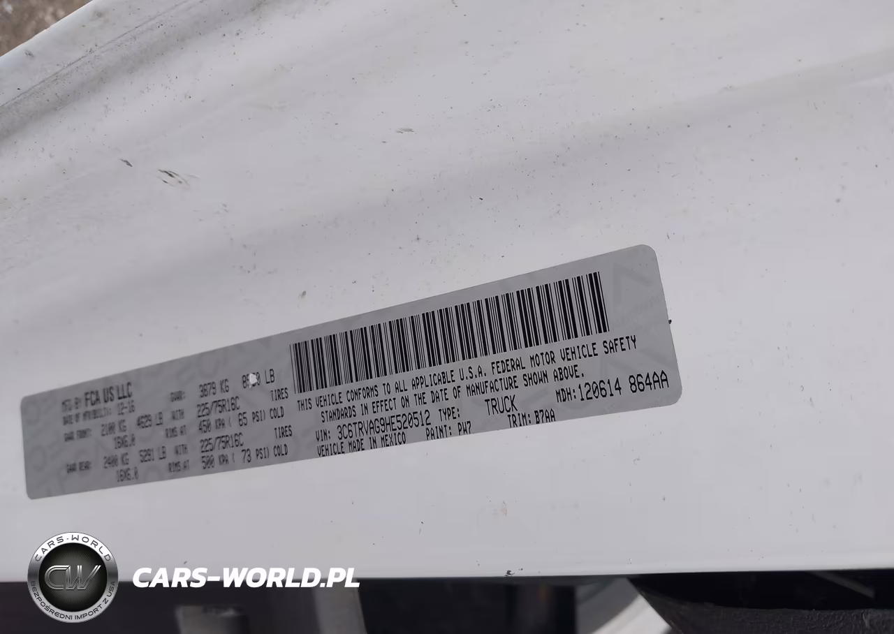 2017 Ram Promaster 1500 1500 Standard VIN:3C6TRVAG9HE520512 - 9