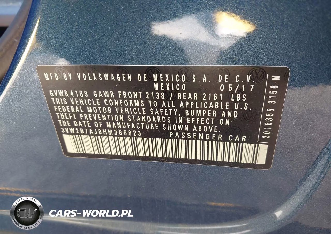 2017 Volkswagen Jetta 1.4T S VIN:3VW2B7AJ8HM386823 - 9