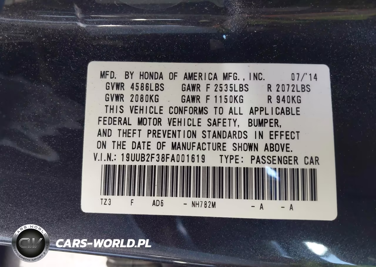 2015 Acura Tlx V6 VIN:19UUB2F38FA001619 - 9