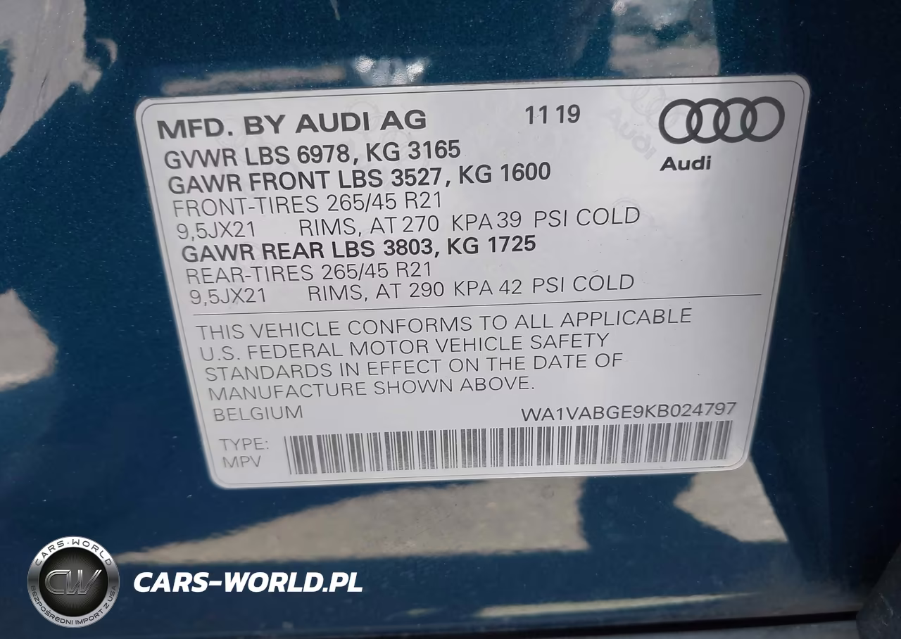 2019 Audi E-Tron Premium Plus VIN:WA1VABGE9KB024797 - 9