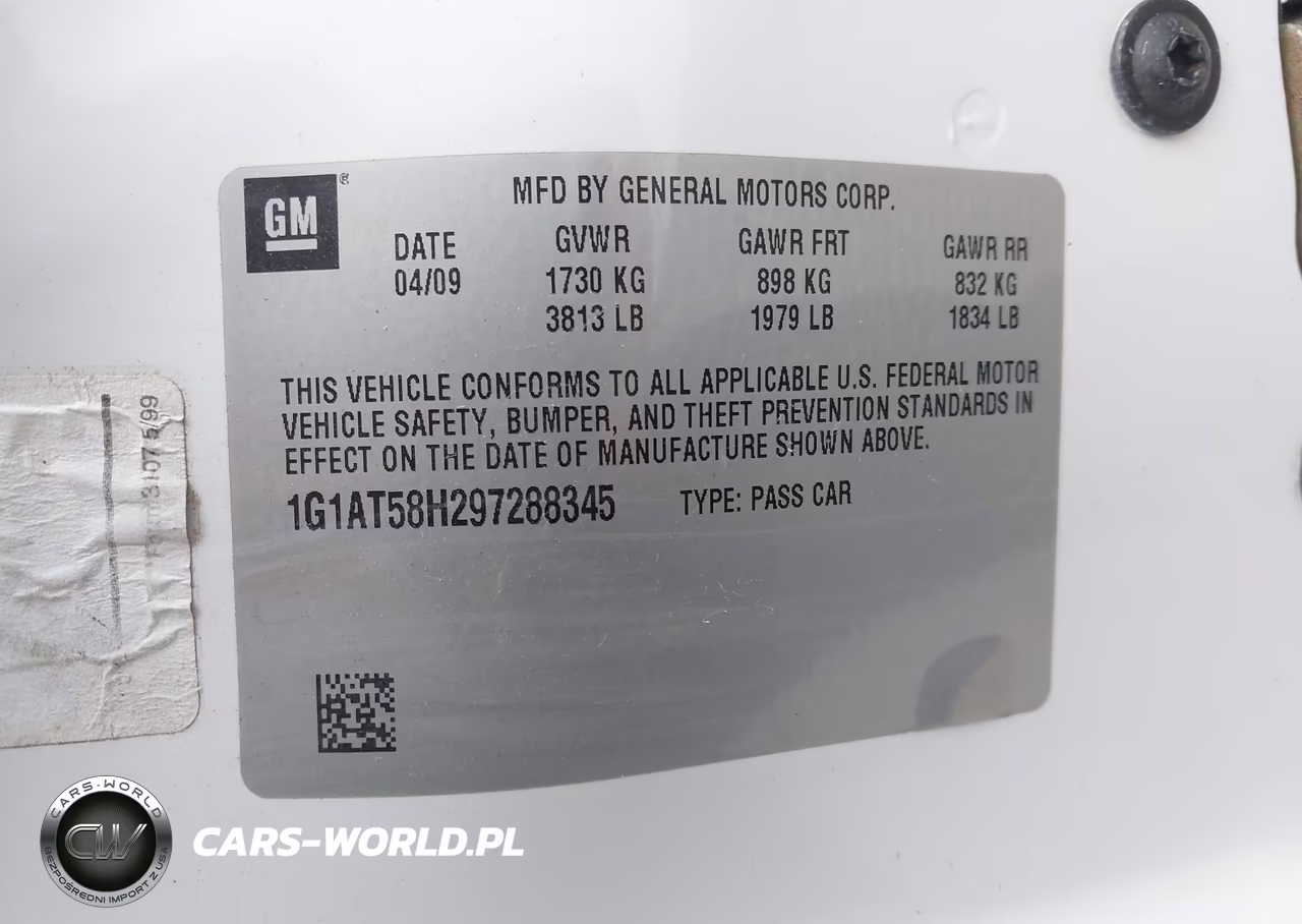 2009 Chevrolet Cobalt Lt VIN:1G1AT58H297288345 - 9