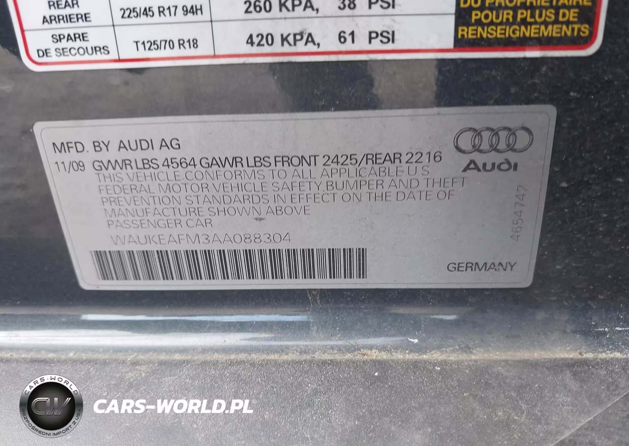 2010 Audi A3 2.0T Premium VIN:WAUKEAFM3AA088304 - 9